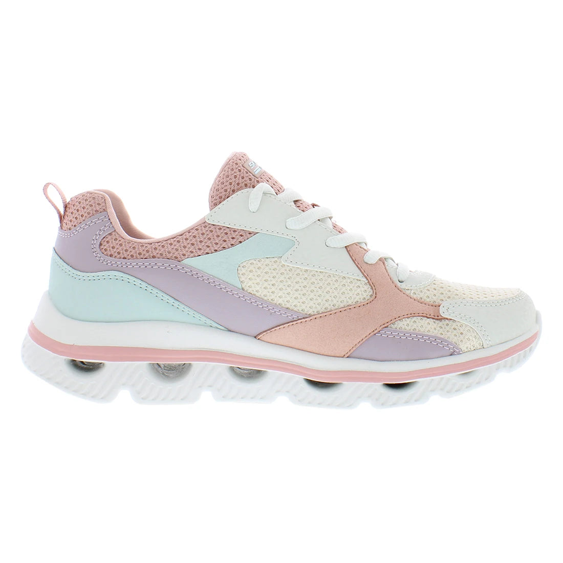 For Women's Arc Waves Glide & Fly Fitness Walking Shoes Pink/Multicolored | 100% Authentic Made China Model MSS-117169PKMT