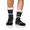 Customizable Thermal Sherpa Dress Socks Winter Warm Fuzzy Anti-Slip Crew Length Knitted Fleece Lined Floor Slippers