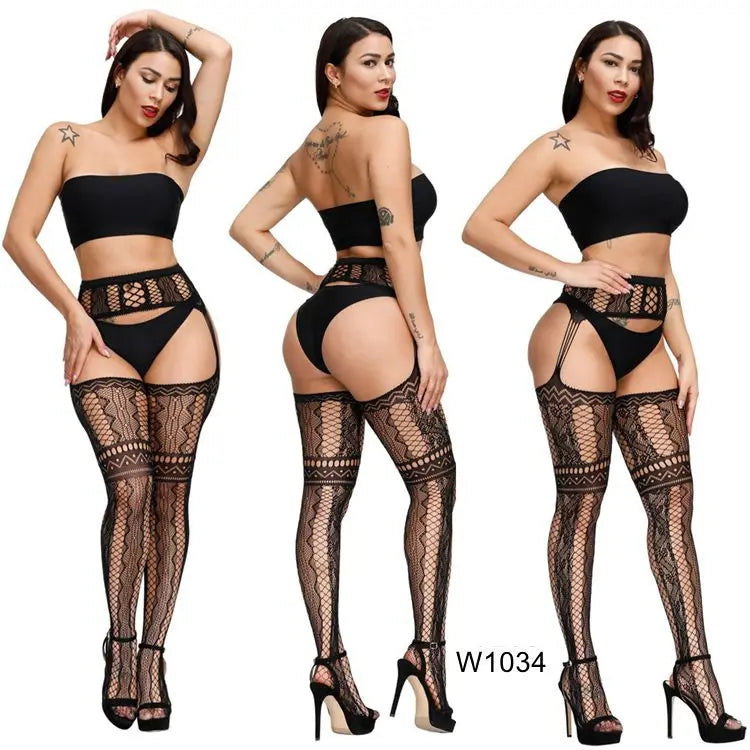 Women's Sexy Fishnet Stockings Compression Knitted Pantyhose Tights Breathable Fishnet Leggings Drop Shipping Included