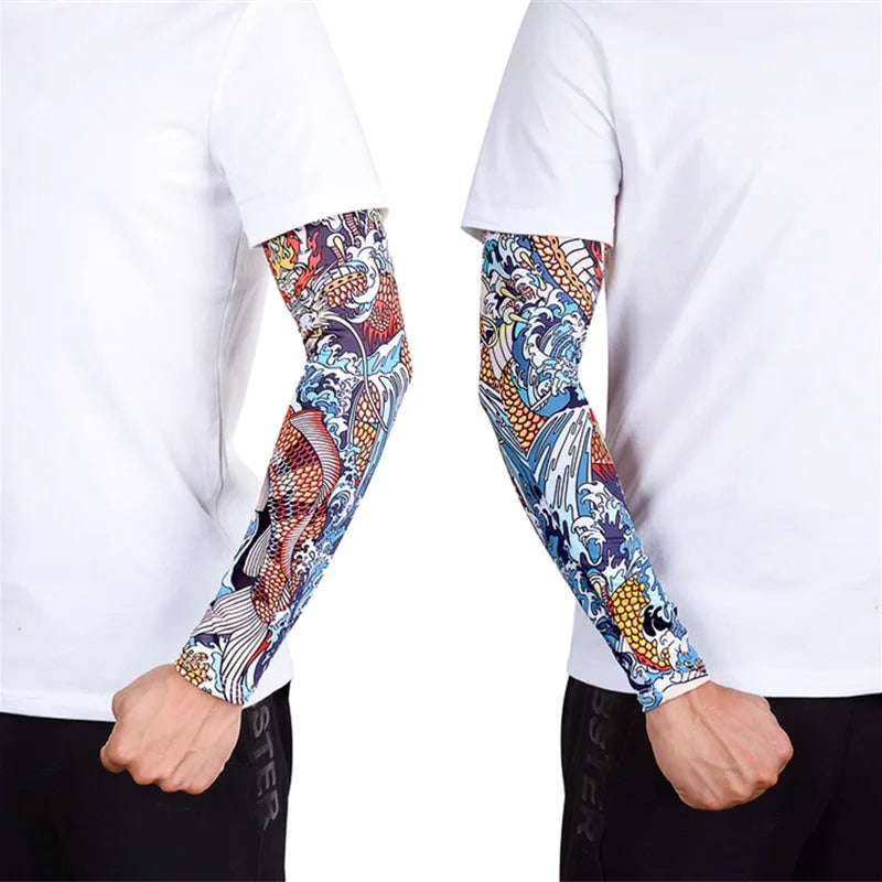 Outdoor arm sleeves Cycling Arm protectors Cuffs Game muffs Arm Warmers Sport Gaming Tattoo Sleeve Elbow Pad Jogging Arm Cover