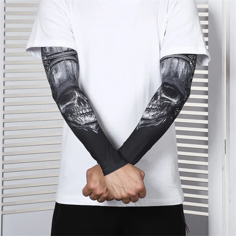 Outdoor arm sleeves Cycling Arm protectors Cuffs Game muffs Arm Warmers Sport Gaming Tattoo Sleeve Elbow Pad Jogging Arm Cover