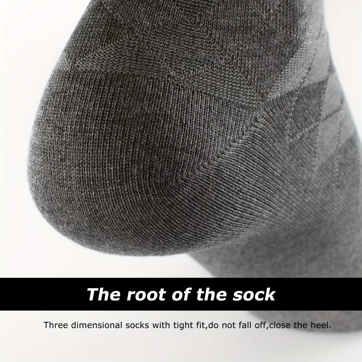 6 Pairs Men's Bamboo Business Socks Solid Color Breathable Moisture-Wicking Dress Socks Fast Shipping From USA Warehouse