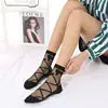 Wholesale Sexy Lace Fishnet Socks Transparent Stretch Elasticity Net Yarn Thin Girl Women Socks