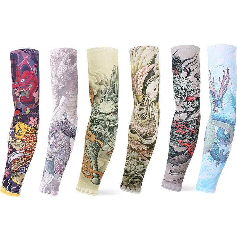 Outdoor arm sleeves Cycling Arm protectors Cuffs Game muffs Arm Warmers Sport Gaming Tattoo Sleeve Elbow Pad Jogging Arm Cover