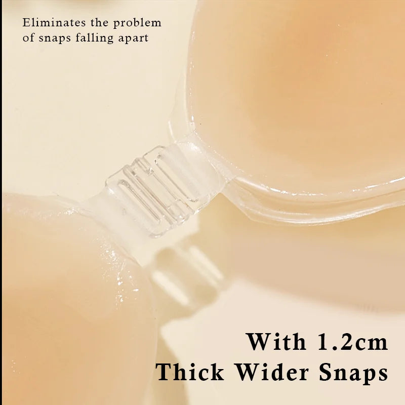 2 PCS Fast Shipping Thin Silicone Adhesive Bra with Strap Women's Sticky Invisible Push-up Underwear for Backless Dress Logo Cup