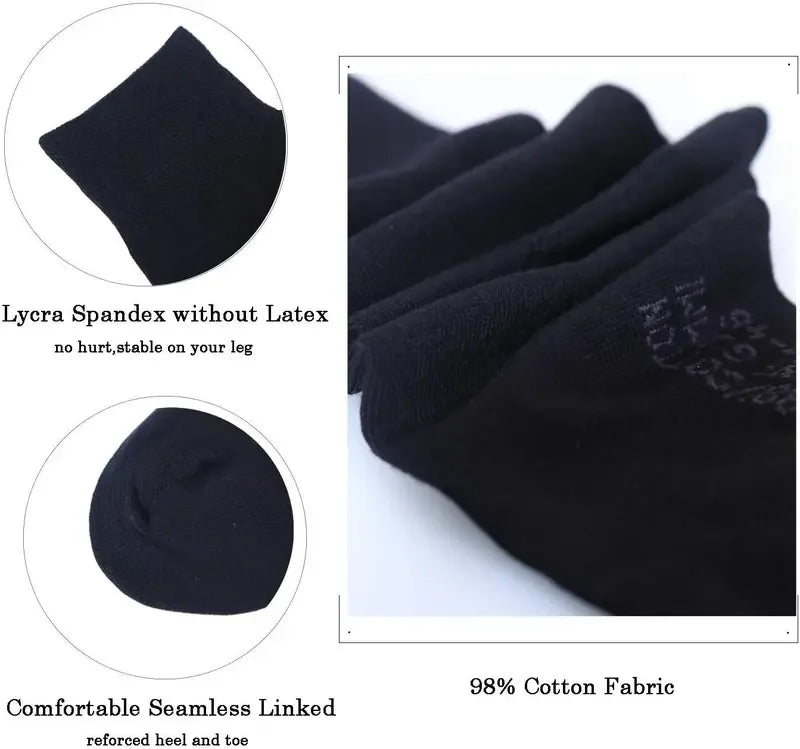 98% Cotton Crew Socks, Solid Color Dress Socks for Business & Casual Daily Wear, 6 Pairs, Unisex, Local Stock Fast Shipping