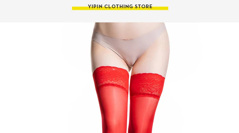 Women Transparent Breathable Thigh High Oil Shiny Slik Dance Pantyhose High Stretch Shimmery Shaping High Tight