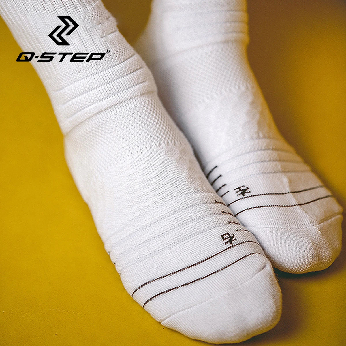 3 Pairs Per Pack Men's Basketball Socks Mid-Calf High-Top Terry Sole Anti-Slip Professional Elite Sports Socks