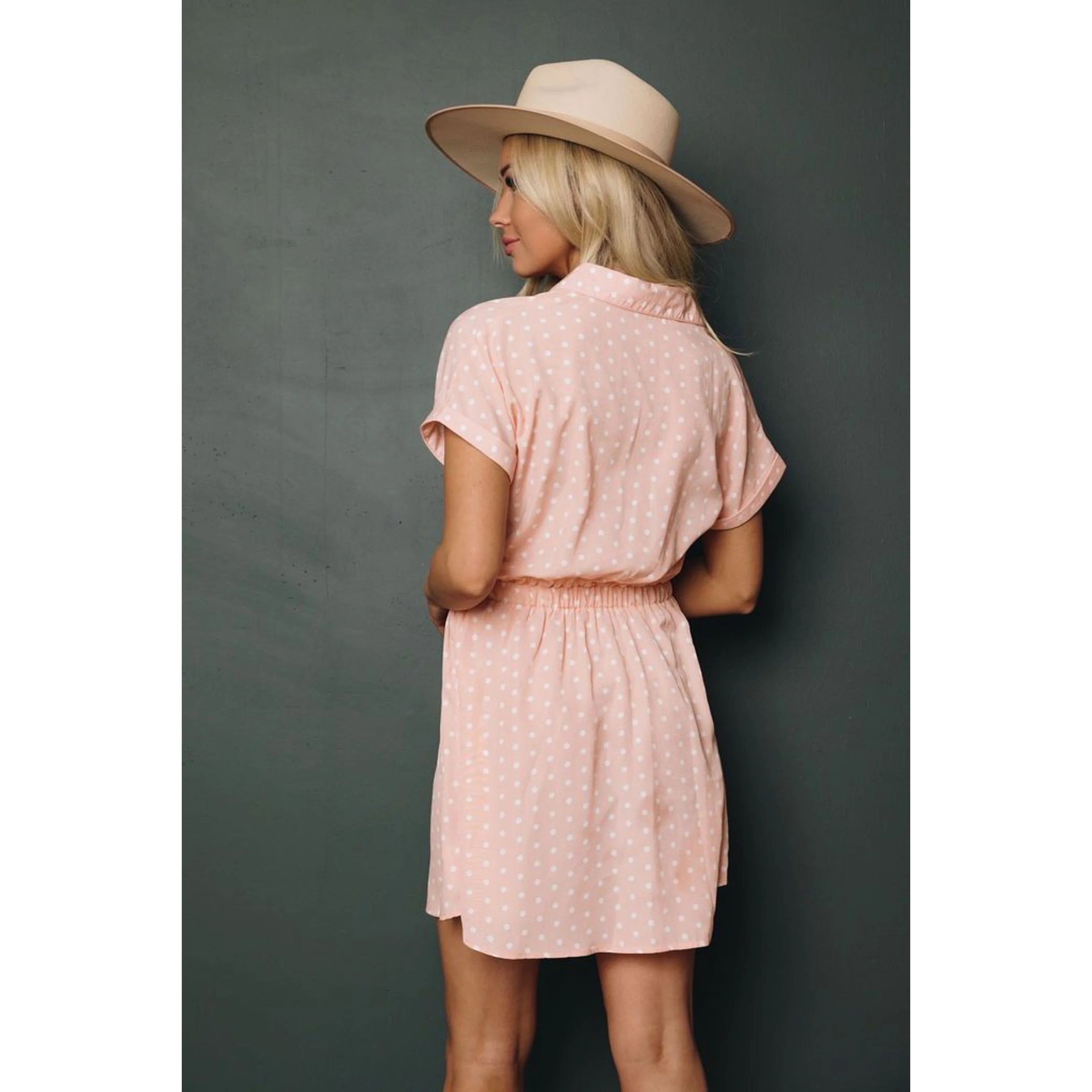 TD Sicily Elegent Trendy Polka Dot Mini Dress One Size/XS/Free Size Empire Waistline Halter Neckline Zipper Draped for Day Party