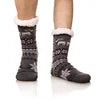 Customizable Thermal Sherpa Dress Socks Winter Warm Fuzzy Anti-Slip Crew Length Knitted Fleece Lined Floor Slippers