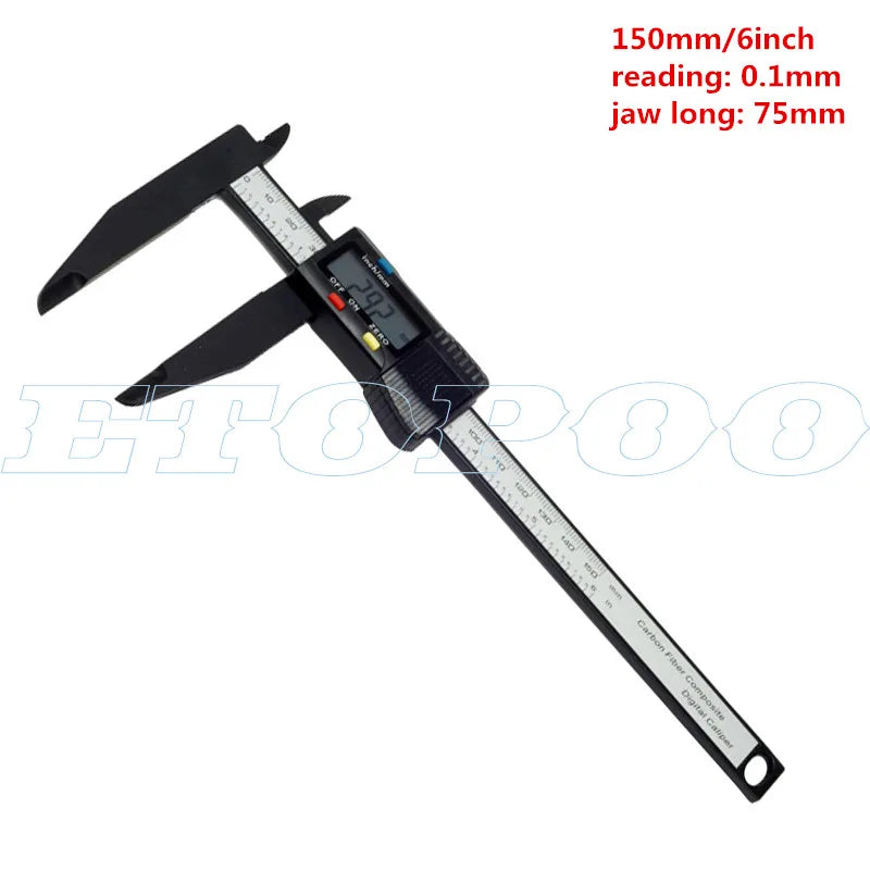 300mm 200 Electronic Digital Caliper LCD Plastic Vernier Caliper  Long Jaw Micrometer Inner Outer Diameter Gauge Measuring Tools