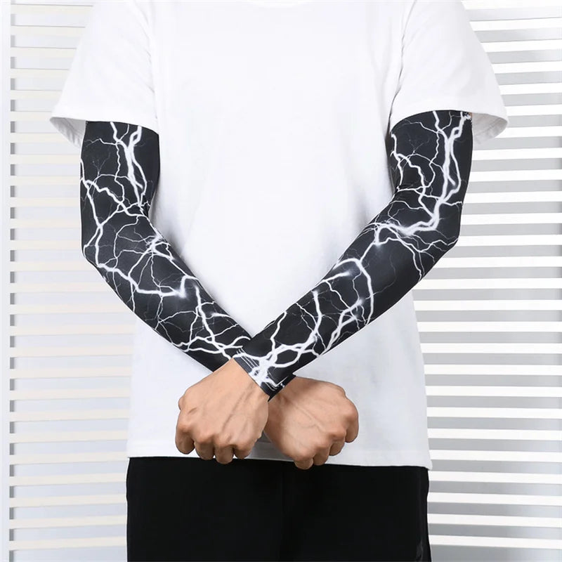Outdoor arm sleeves Cycling Arm protectors Cuffs Game muffs Arm Warmers Sport Gaming Tattoo Sleeve Elbow Pad Jogging Arm Cover