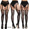 Women's Gothic Black Nylon Fishnet Pantyhose Sexy Garter Erotic Stockings Compression Thin Solid Knitted Fish Net Stockings T.T