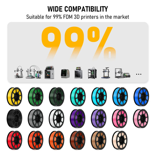 1.75mm 1KG PLA 20 Colors PLA 3D Filament for FDM 3D Filament Printer Non-Toxic 3D Printing