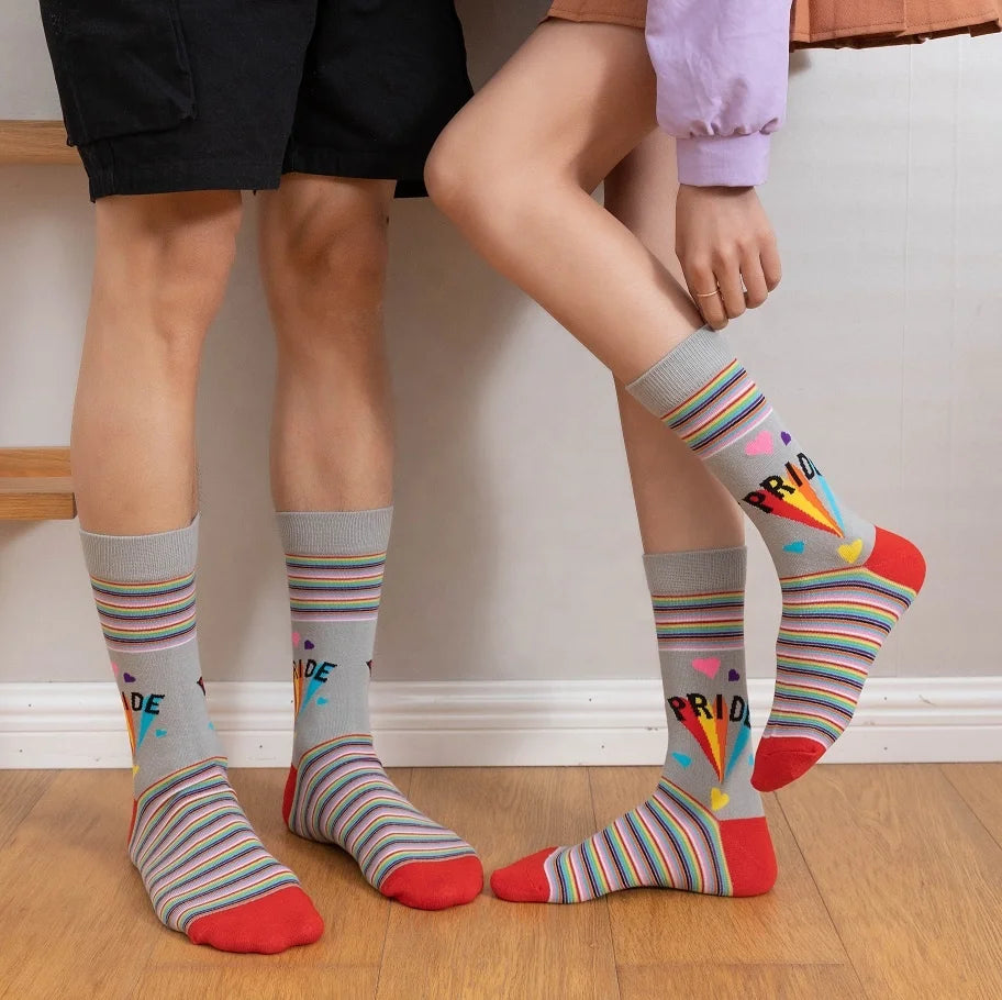 REMOULD Men Cotton Crew Happy Funny Crazied Colorful Dress Socks Wholesale With logo Hot Trendy Fancy Fruit Food Flower Socks