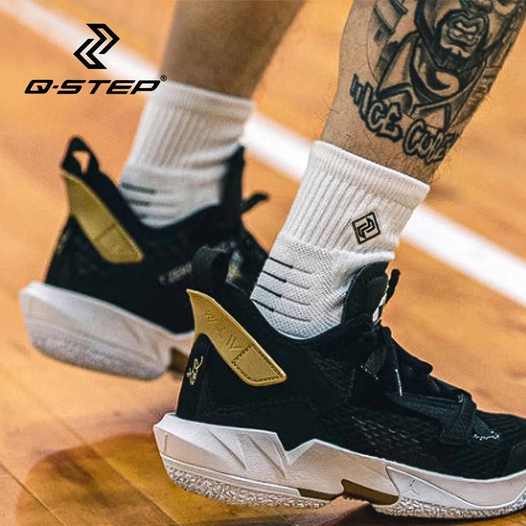 3 Pairs Per Pack Men's Basketball Socks Mid-Calf High-Top Terry Sole Anti-Slip Professional Elite Sports Socks
