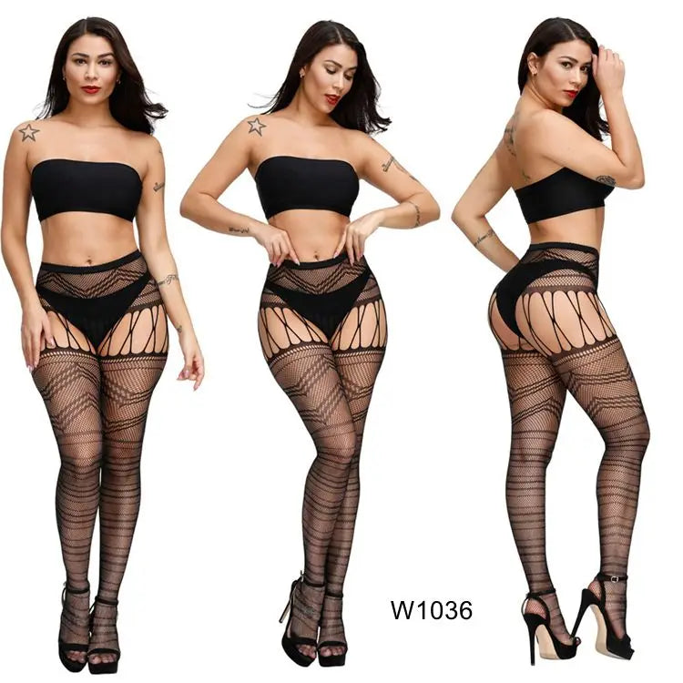 Women's Sexy Fishnet Stockings Compression Knitted Pantyhose Tights Breathable Fishnet Leggings Drop Shipping Included