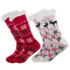 Customizable Thermal Sherpa Dress Socks Winter Warm Fuzzy Anti-Slip Crew Length Knitted Fleece Lined Floor Slippers