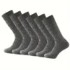 6 Pairs Men's Bamboo Business Socks Solid Color Breathable Moisture-Wicking Dress Socks Fast Shipping From USA Warehouse