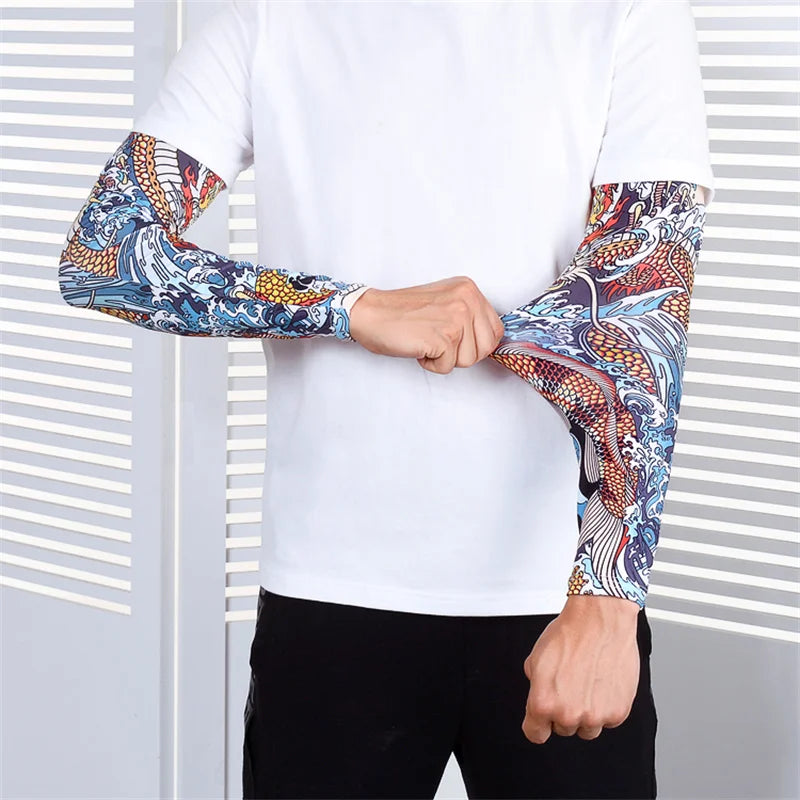 Outdoor arm sleeves Cycling Arm protectors Cuffs Game muffs Arm Warmers Sport Gaming Tattoo Sleeve Elbow Pad Jogging Arm Cover
