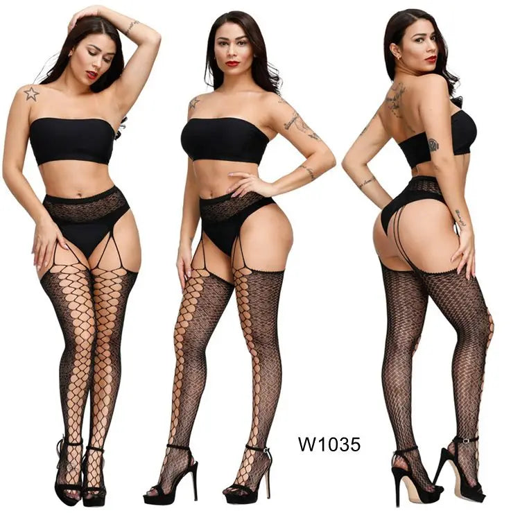 Women's Sexy Fishnet Stockings Compression Knitted Pantyhose Tights Breathable Fishnet Leggings Drop Shipping Included