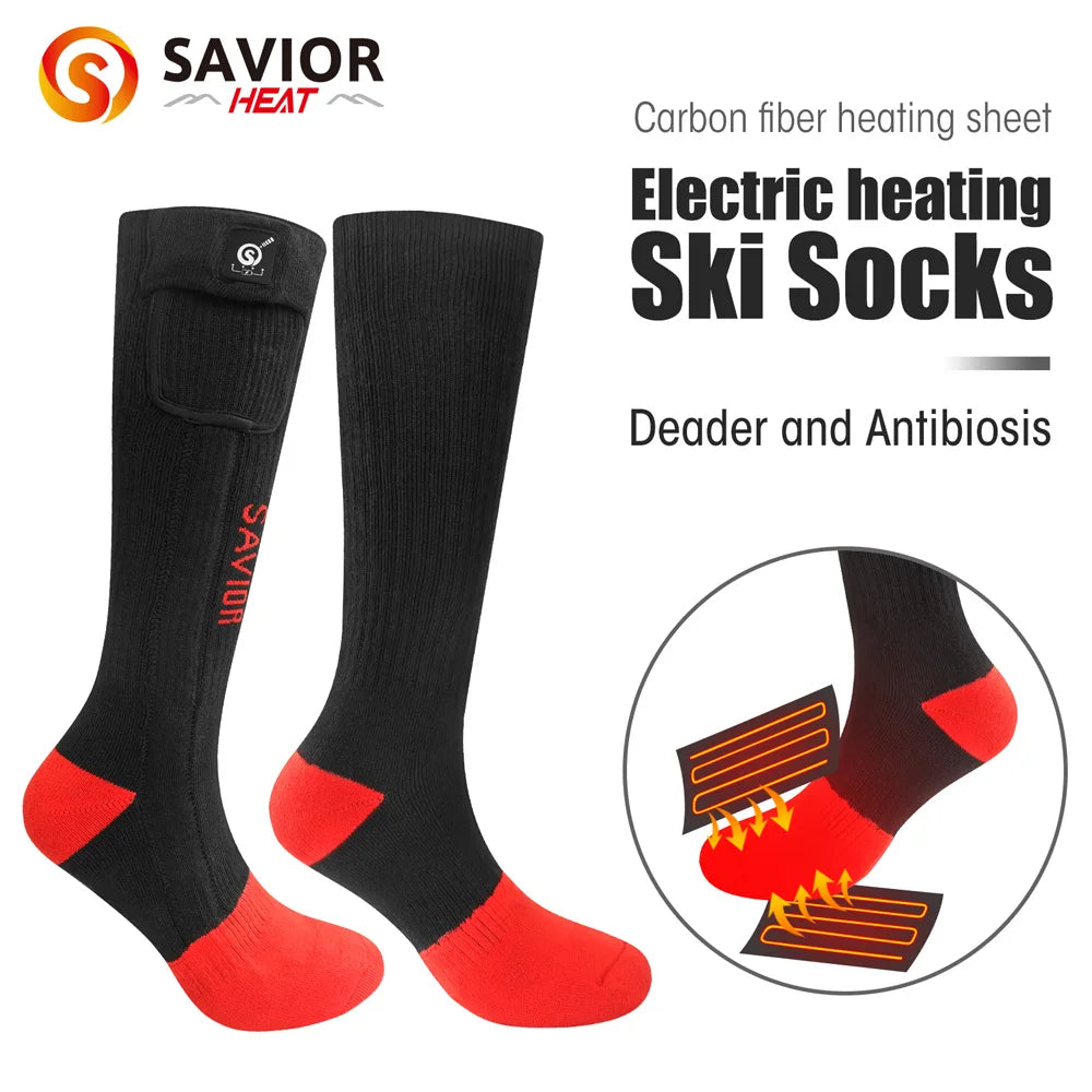 Battery Rechargeable Ski Custom Coolmax Electric Thermal Foot Warmer Winter Heated Socks