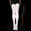 Wholesale Sexy Fashion Knitted Hot Oil Garter Tube Belt Breathable Long Shining Transparent Thigh High Top Knee Women's Stocking