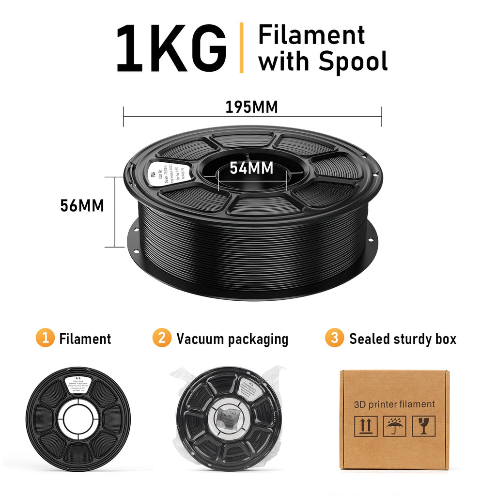 1.75mm 1kg/spool PLA 3D Printer Filament Wholesale Good Toughness and High Hardness