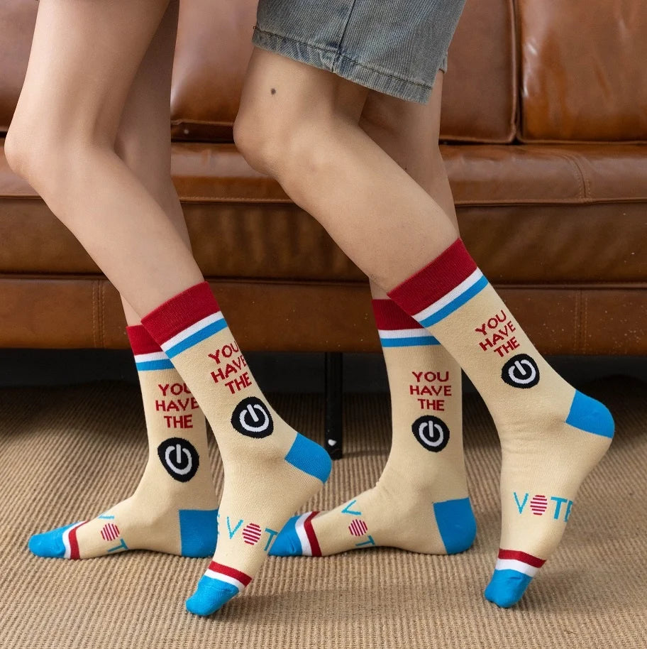 REMOULD Men Cotton Crew Happy Funny Crazied Colorful Dress Socks Wholesale With logo Hot Trendy Fancy Fruit Food Flower Socks