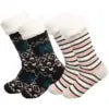 Customizable Thermal Sherpa Dress Socks Winter Warm Fuzzy Anti-Slip Crew Length Knitted Fleece Lined Floor Slippers