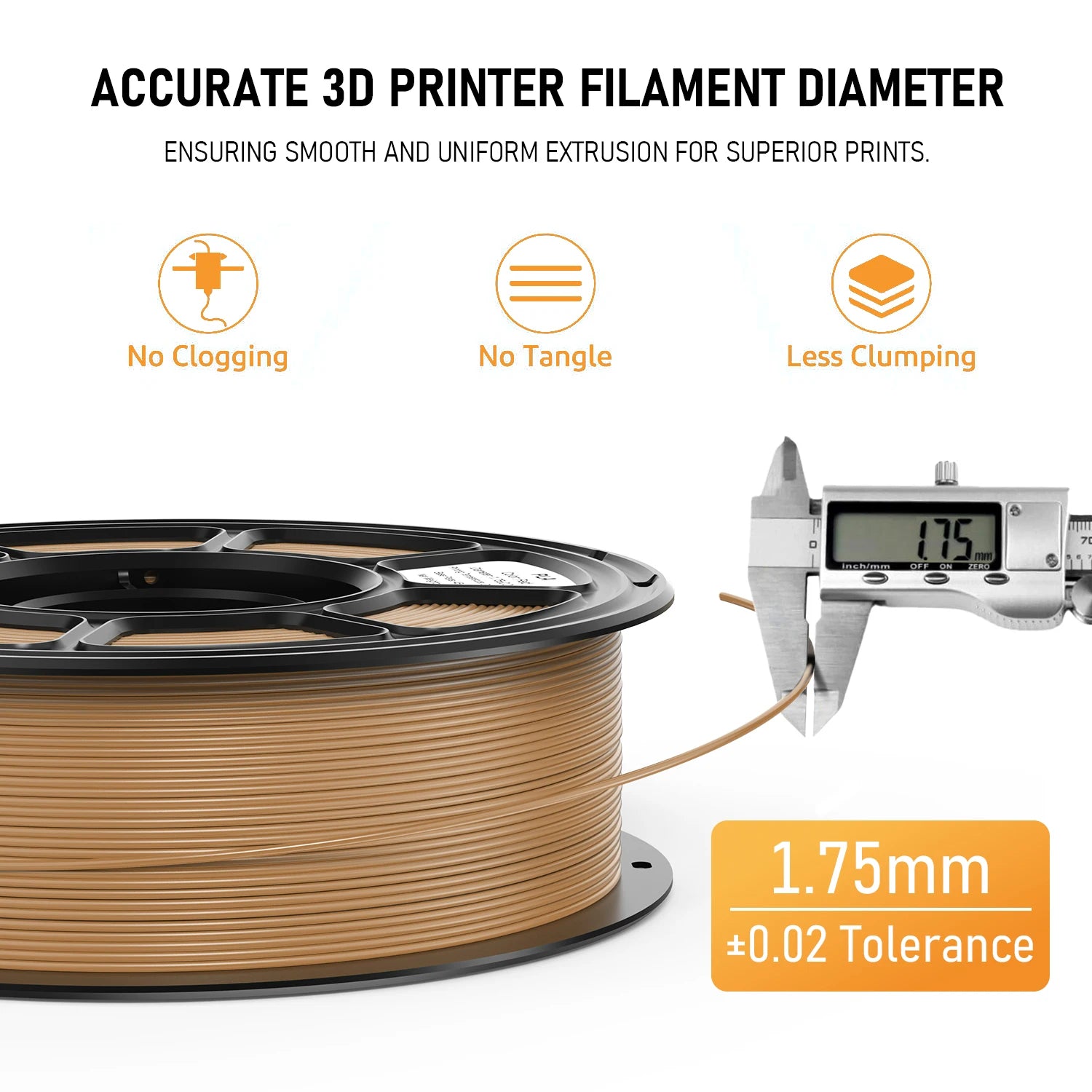 PLA 3D Printing Filament 1.75mm Diameter 200C Printing Temp China Manufacturer