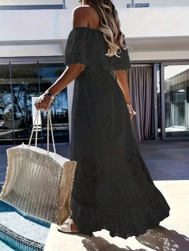 Summer  Lace Dress for Women Trendy Casual Beach Cover-ups Outfits Elegant Long Maxi Dresses