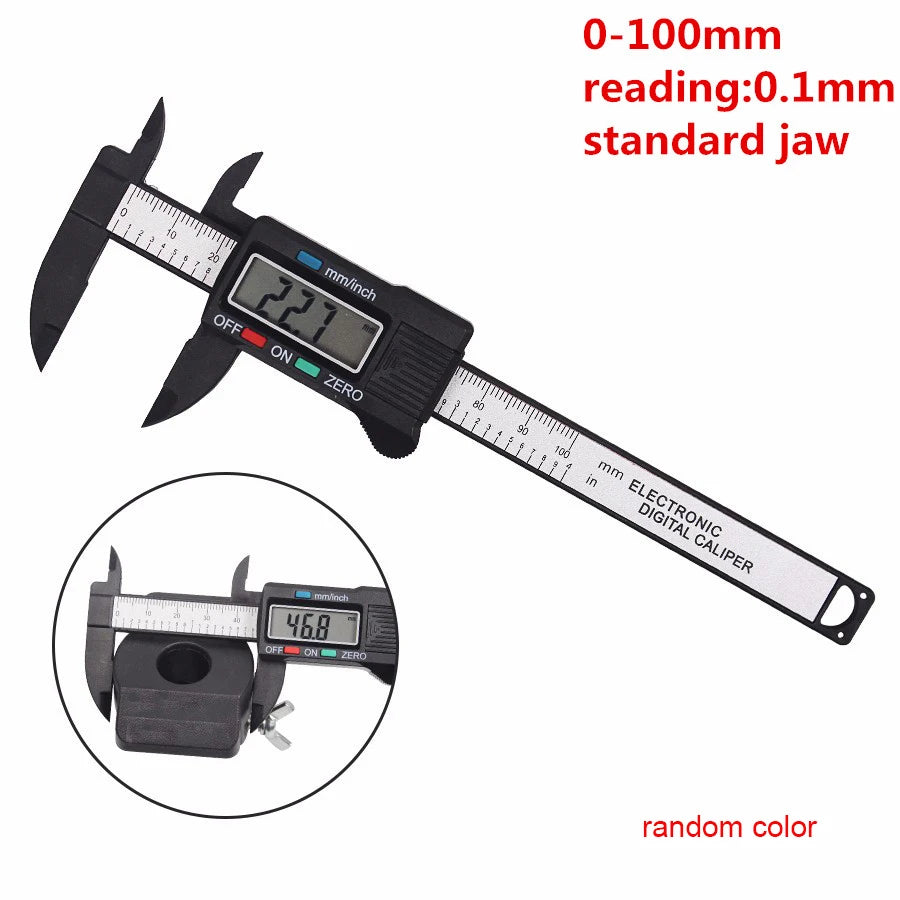 300mm 200 Electronic Digital Caliper LCD Plastic Vernier Caliper  Long Jaw Micrometer Inner Outer Diameter Gauge Measuring Tools