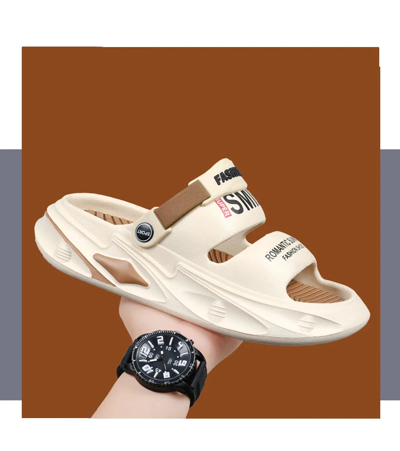 Fashion Men Outdoor Sandals Slippers Beach Comfortable Thick Sole Clogs Men Casual Shoes Garden Shoes Men Women Beach Sandals