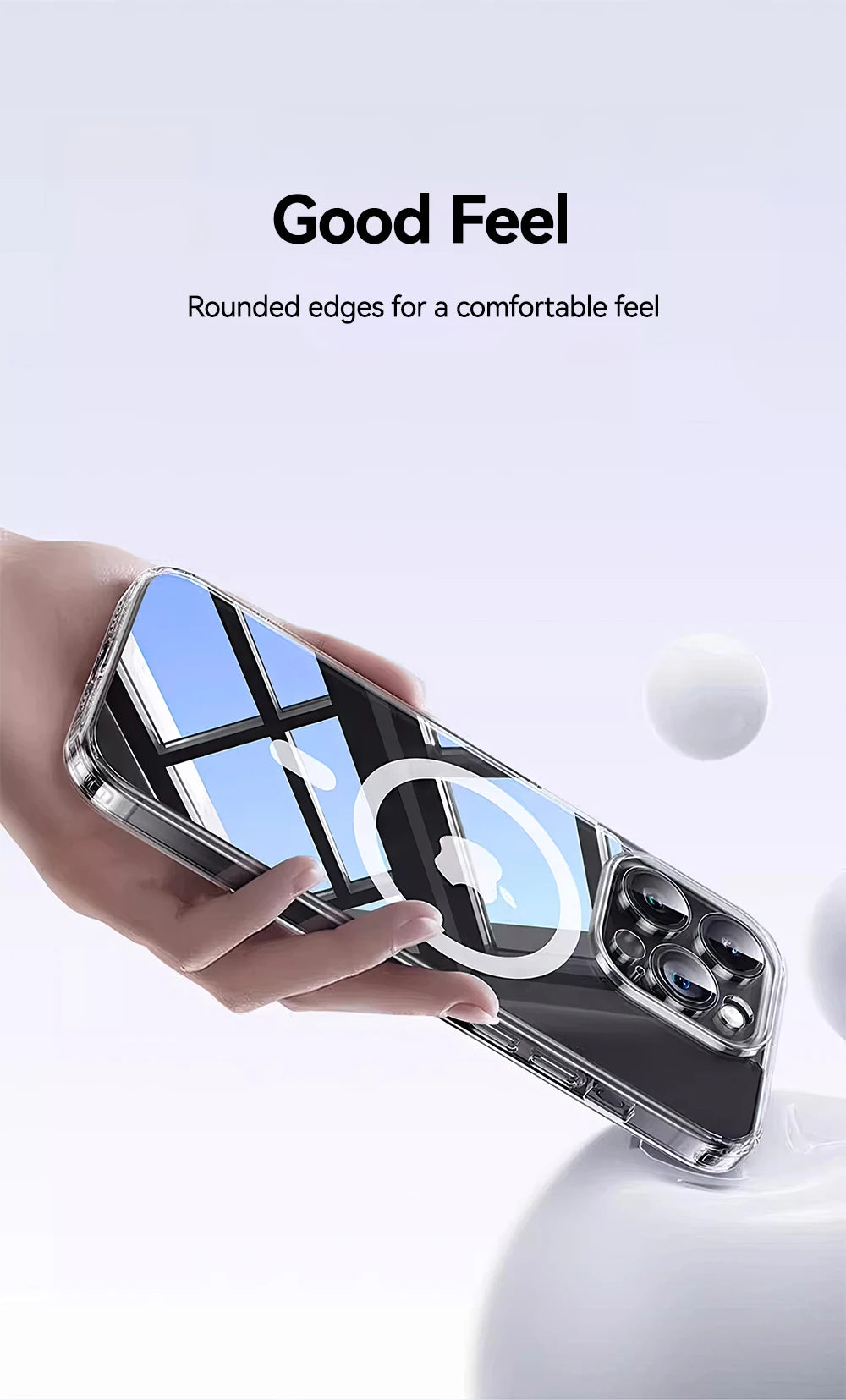 Joyroom Magnetic Case For iPhone 17 16 ProMax Slim Thin Phone Case Transparent Cover For iPhone 16 Wireless Charger Magnet Cover