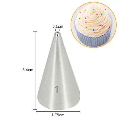 1-9Pcs Round Writting Icing Piping Nozzles For Cake Decorating Cupcake Baking Pastry Tools Confectionery Kitchen Gadgets New