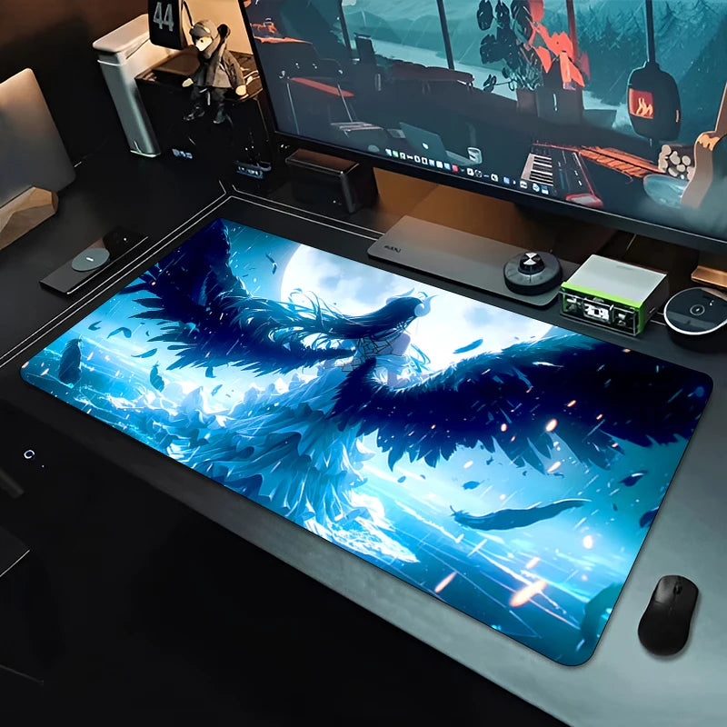 Albedo Mouse Pad Large Computer Office Game Table Mats Rubber Anti-slip Gaming Keyboard coaster Long PC Desk Pads Mousepad Anime