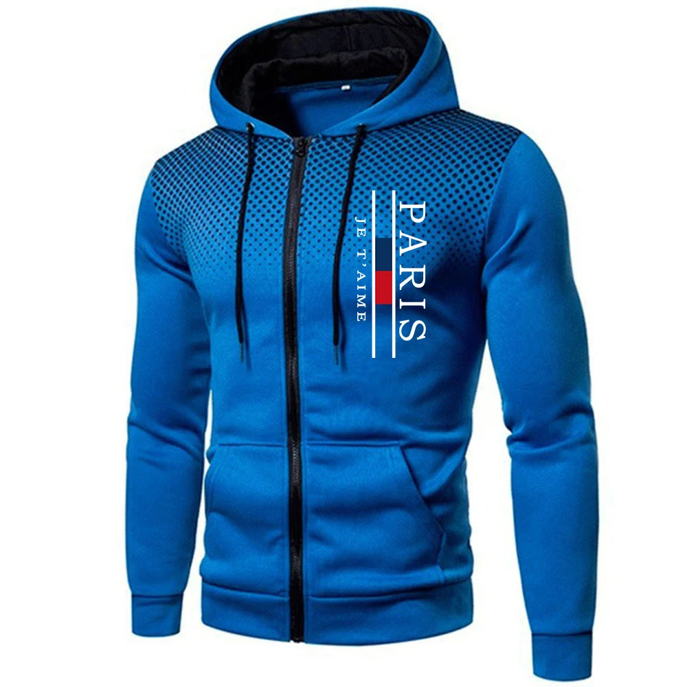 Men's Hoodies Sweatshirts Printing Fashion Zip Jacket Casual Versatile Overcoat Outdoors Sports Men Clothing Daily Exercise Tops