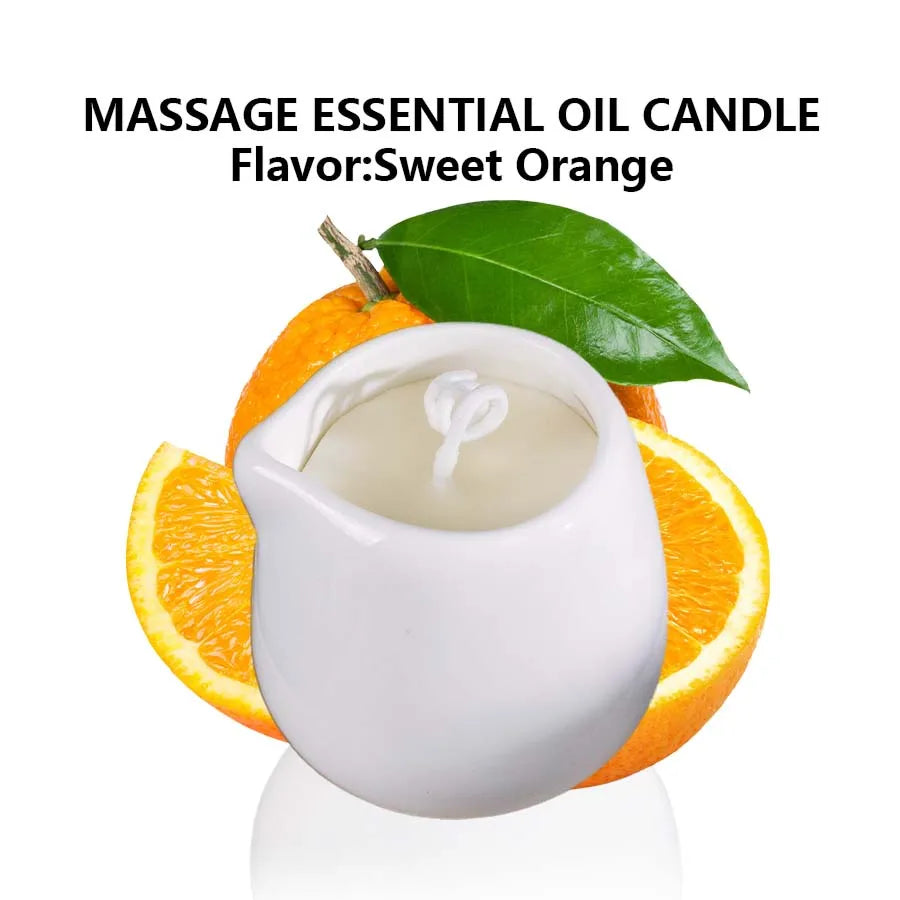 Sweet orange Low Temperature Massage Essential Oil Candle Heating Full Body Back SPA Flirtation Romantic home decor valentines