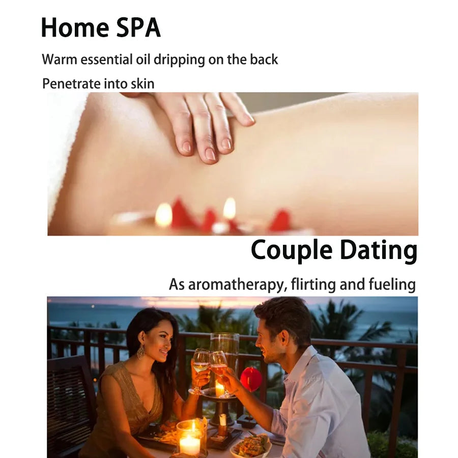Sweet orange Low Temperature Massage Essential Oil Candle Heating Full Body Back SPA Flirtation Romantic home decor valentines