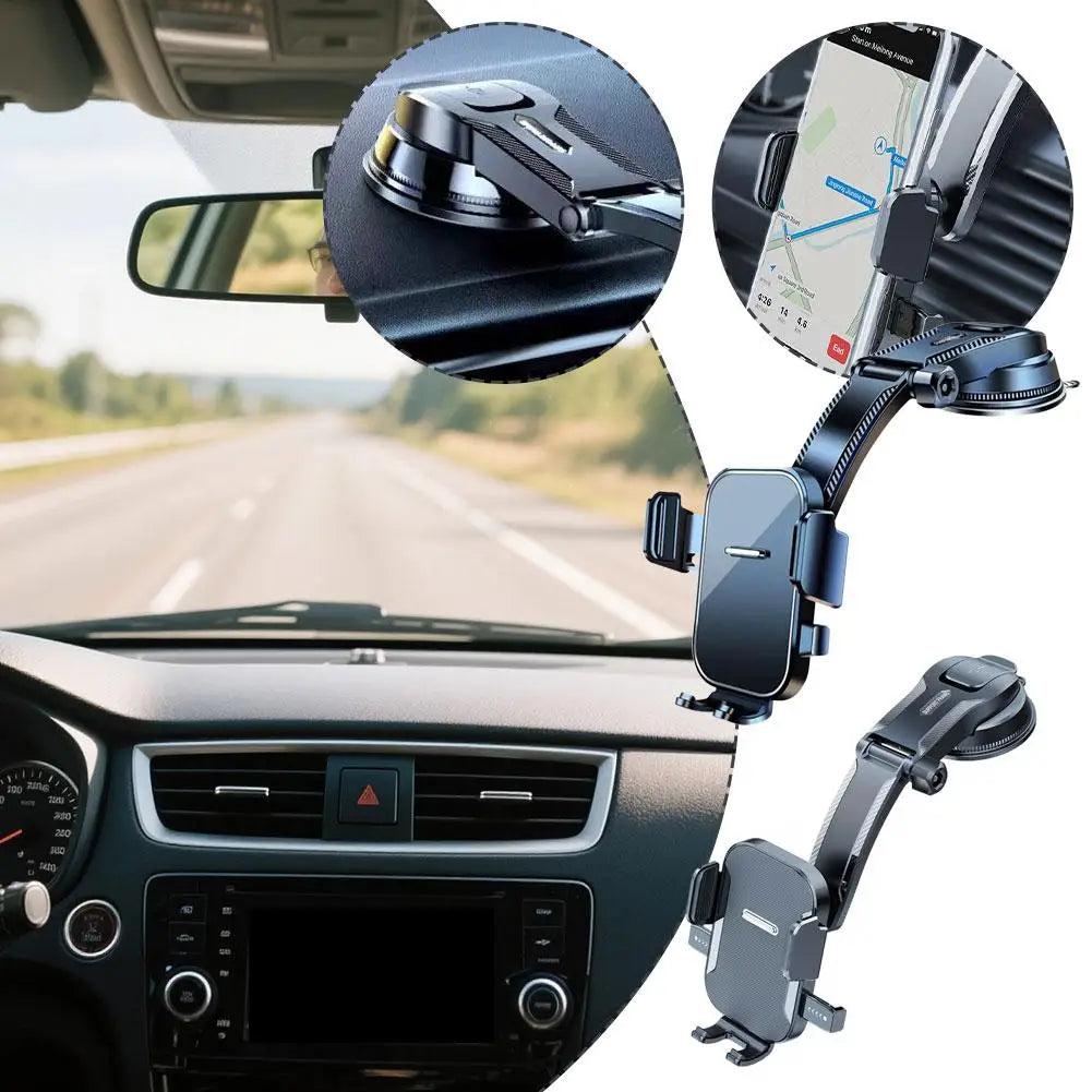 Car Universal Mobile Phone Stand Car Suction Cup Rotation Adjustment Center Console Fixed Navigation Support Car Phone Holder