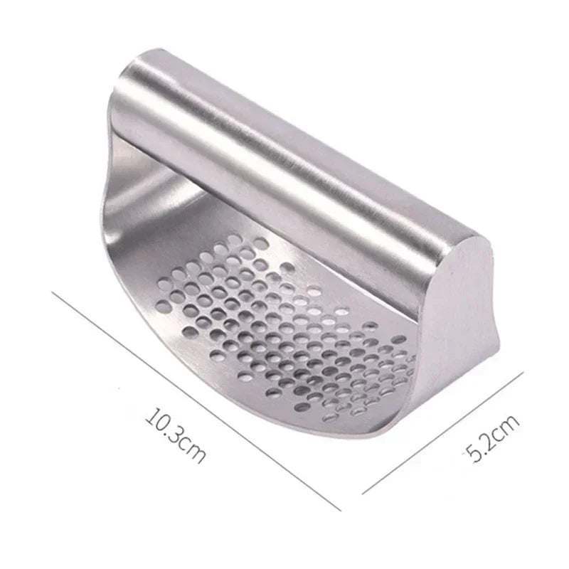 Stainless Steel Manual Garlic Press Multi-function Curved Garlic Grinding Slicer Chopper Kitchen Garlic Presses Cooking Gadgets