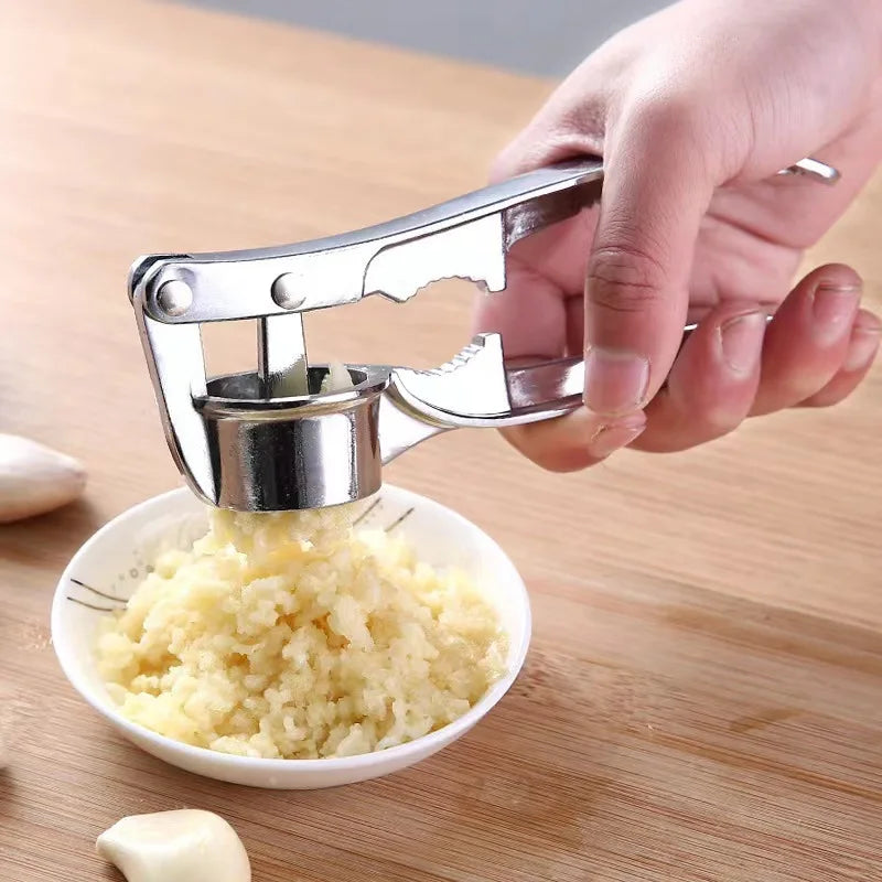 Stainless Steel Manual Garlic Press Multi-function Curved Garlic Grinding Slicer Chopper Kitchen Garlic Presses Cooking Gadgets