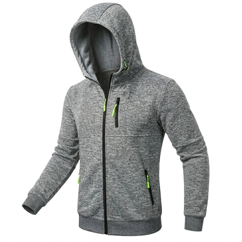 New Zipper Casual Hoodies for Men Outdoor Zip Up Sweatshirts Luxury Work Hoodie Men Fitness Sport Gym Man Fashion Jacket Coats