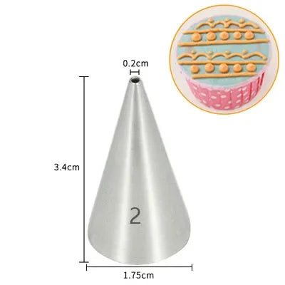 1-9Pcs Round Writting Icing Piping Nozzles For Cake Decorating Cupcake Baking Pastry Tools Confectionery Kitchen Gadgets New
