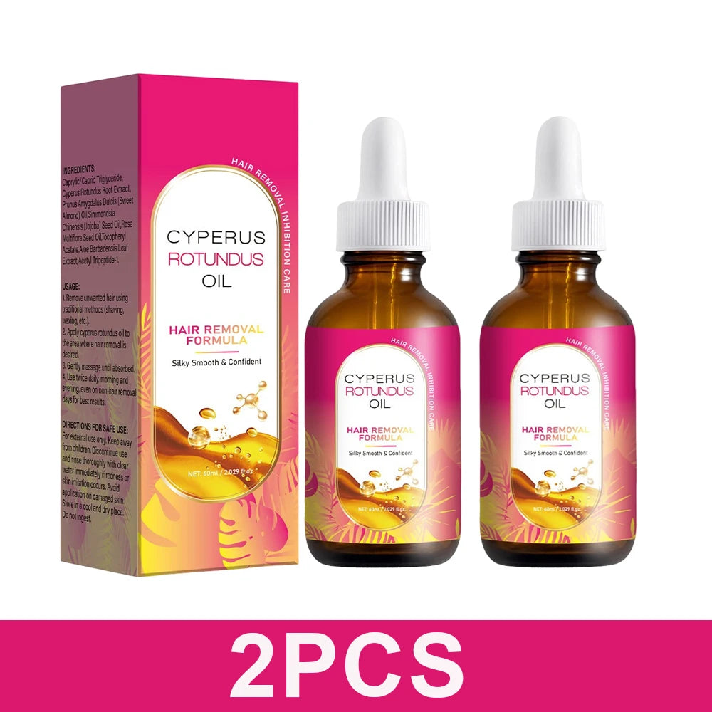 Cyperus Rotundus Oil For Hair Removal Soft Smooth Skin Care Deep Hydration Anti Hair Growth Inhibition After Shave Oil,60ml