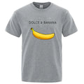 Summer Men T-shirt High Quality Cotton Blend Funny Banana Printing Loose O-neck Men Short Sleeve Casual For Male T-shirt Top Tee