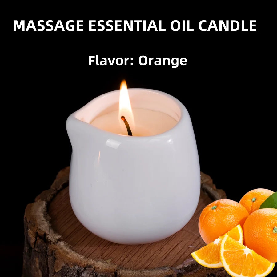 Sweet orange Low Temperature Massage Essential Oil Candle Heating Full Body Back SPA Flirtation Romantic home decor valentines