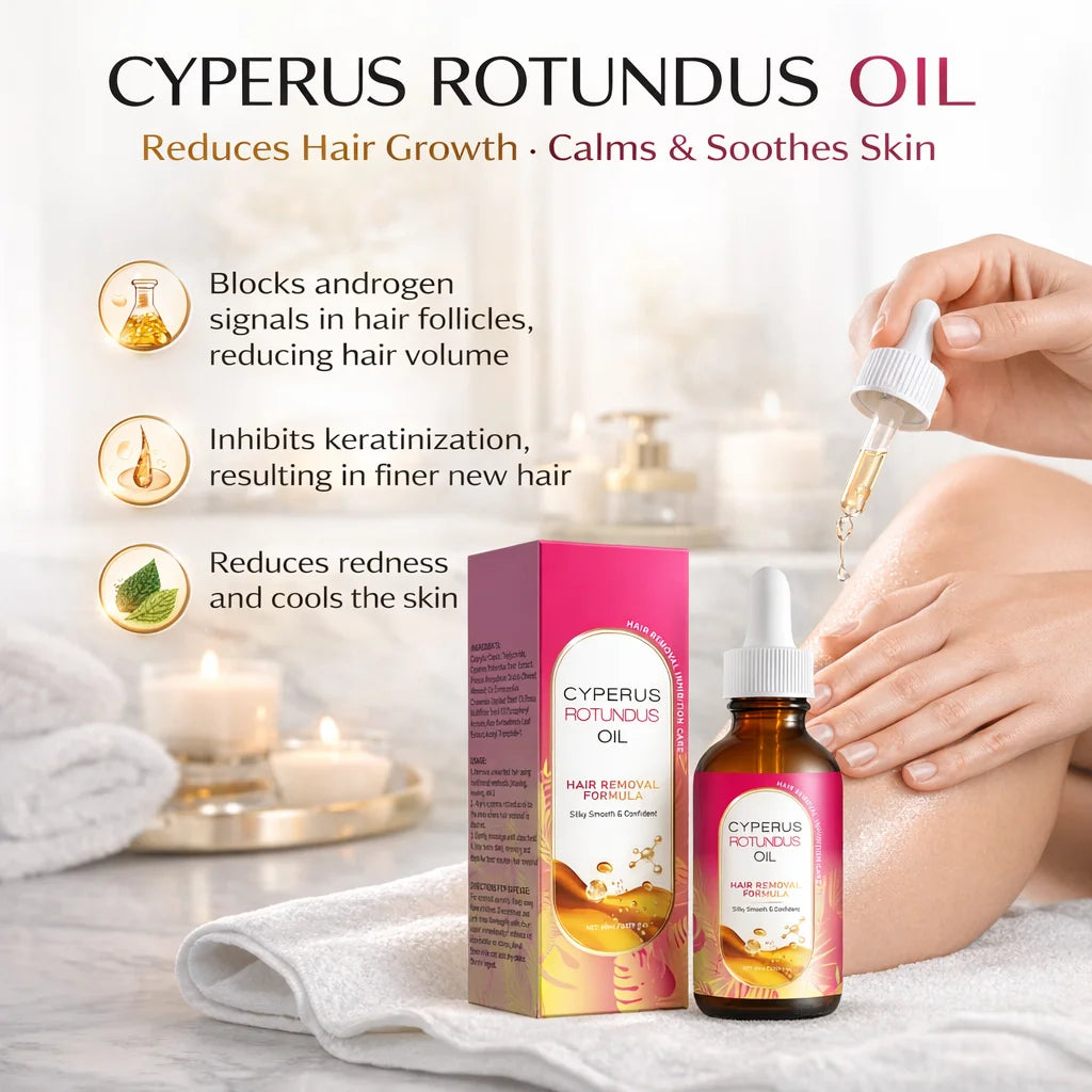 Cyperus Rotundus Oil For Hair Removal Soft Smooth Skin Care Deep Hydration Anti Hair Growth Inhibition After Shave Oil,60ml