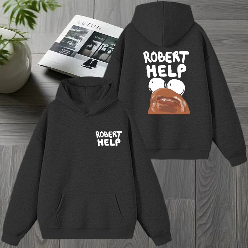 High Quality MARCUS THE WORM Double Sided Graphic Sweatshirt New Men women harajuku Fleece Casual pullover Unisex Winter Hoodies